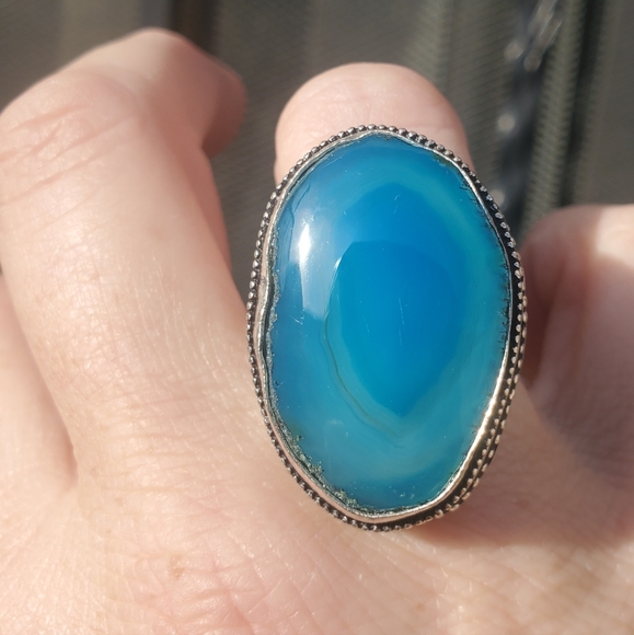 New Solar Agate 925 Silver Statement Ring. - Picture 12 of 16